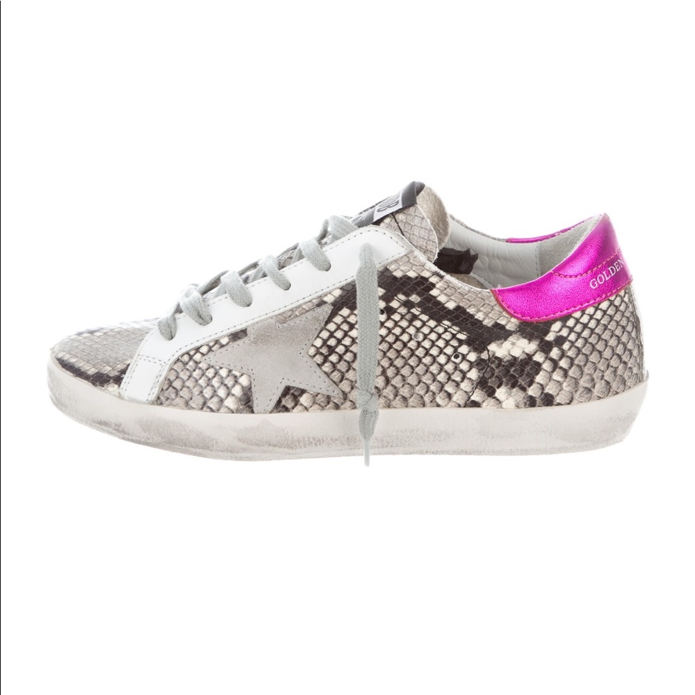 Golden Goose Snakeskin Superstar Sneakers 38